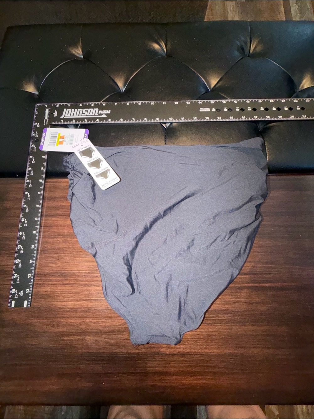 Anne Cole Women's Black High-Waist Bikini Bottom - Picture 3 of 3